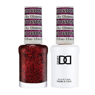 DND Gel Nail Polish Duo - 769 Red Colors - Glistening Sky by DND - Daisy Nail Designs sold by DTK Nail Supply