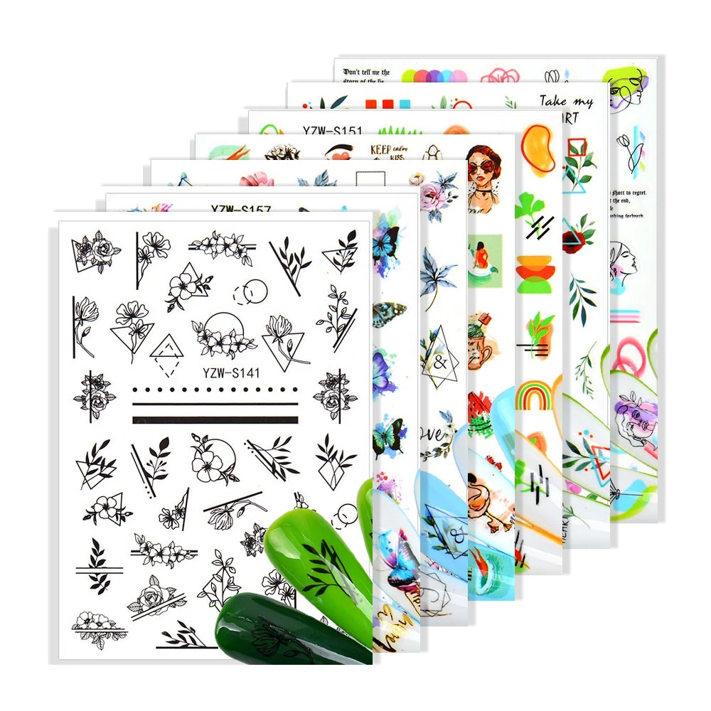 9pcs Springs Stickers