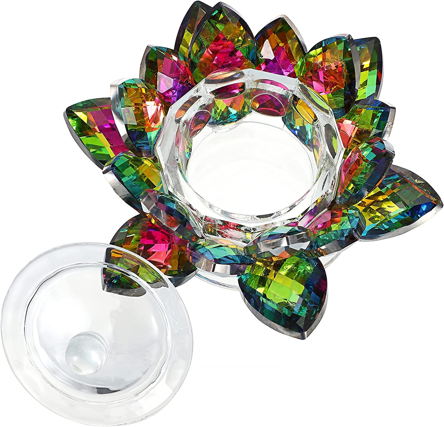 Crystal Lotus Flower Dappen Dish - Multicolor #3