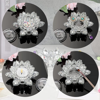 Crystal Lotus Flower Dappen Dish - Silver #1