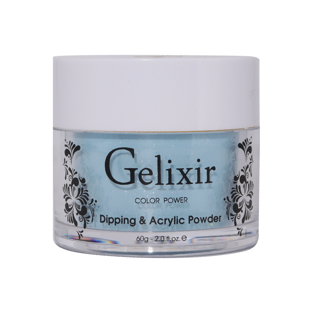 Gelixir Acrylic & Powder Dip Nails 085 Cerulean - Blue Glitter Colors