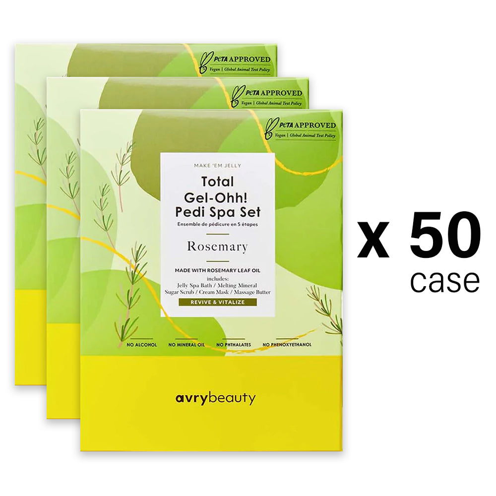 AVRY BEAUTY - 5 Steps Pedicure Kit Total Gel Ohh! Box of 50 - Rosemary