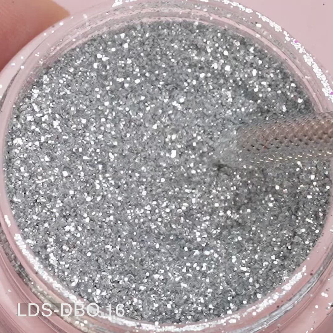 Load video: LDS Holographic Fine Glitter Nail Art - DB16 - Hear me out 0.5 oz