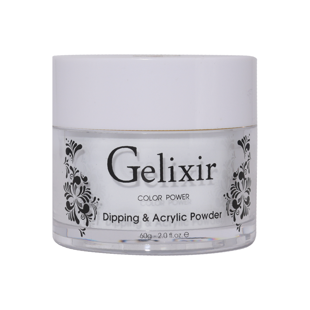 Gelixir Acrylic & Powder Dip Nails 090 Snow White - White Colors