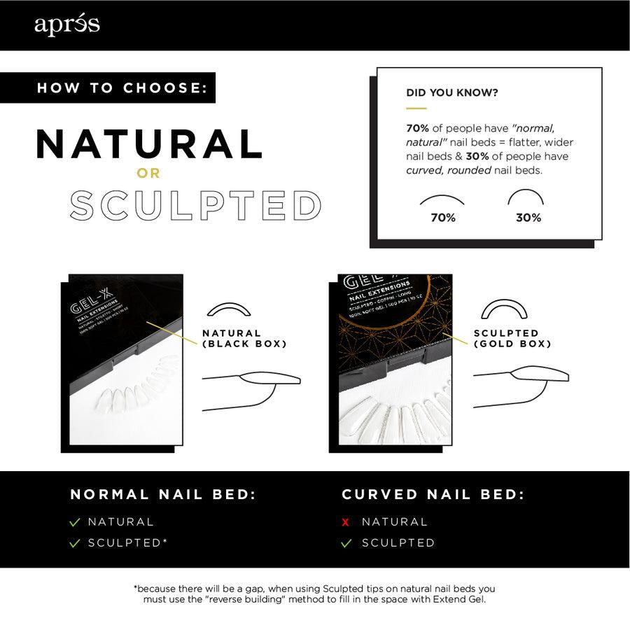 APRES - Gel-X™ Natural Round Short Box of Tips
