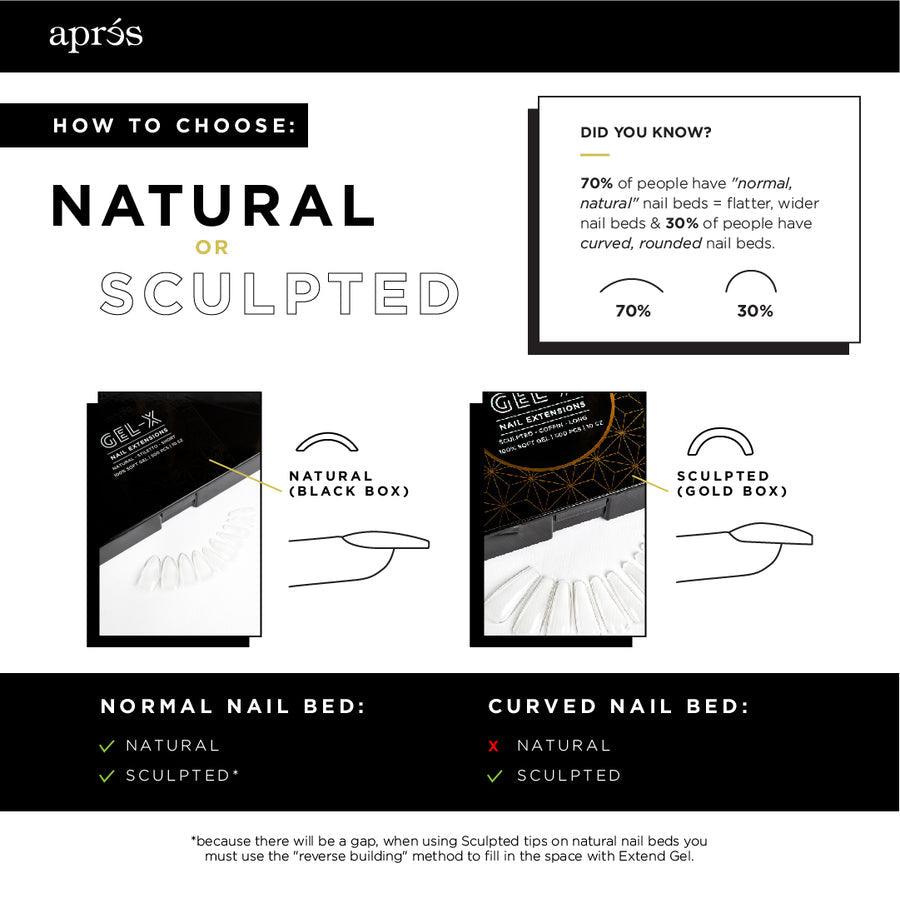 APRES - Natural Square Medium Box of Tips