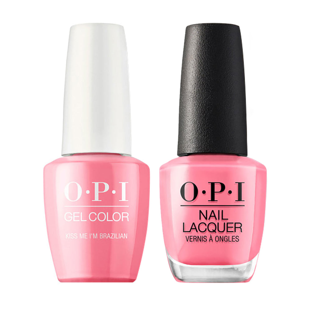 OPI Gel Nail Polish Duo Pink Colors - A68 Kiss Me I'm Brazilian