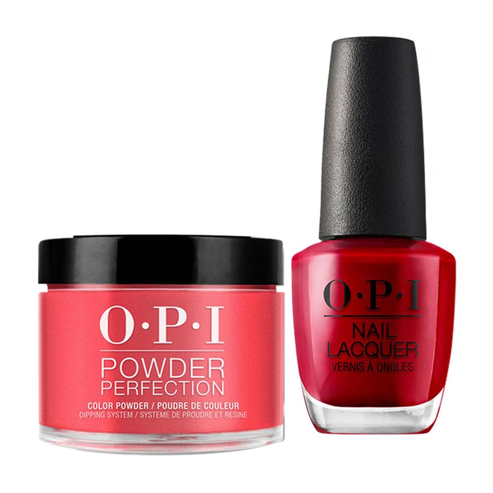 OPI A70 Red Hot Rio - Dip & Lacquer Combo