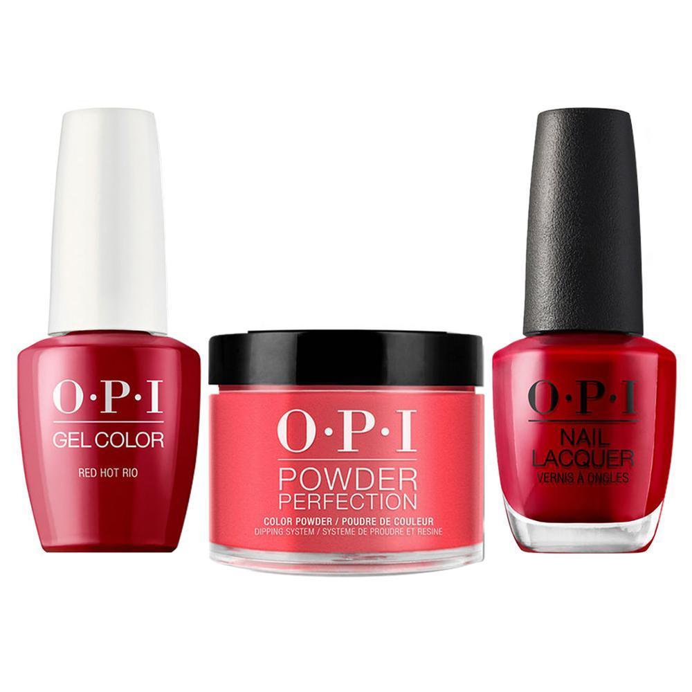 OPI 3 in 1 - A70 Red Hot Rio - Dip, Gel & Lacquer Matching