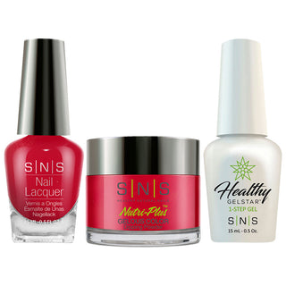 SNS 3 in 1 - AN05 Red Roof Lines Gelous - Dip (1.5oz), Gel & Lacquer Matching