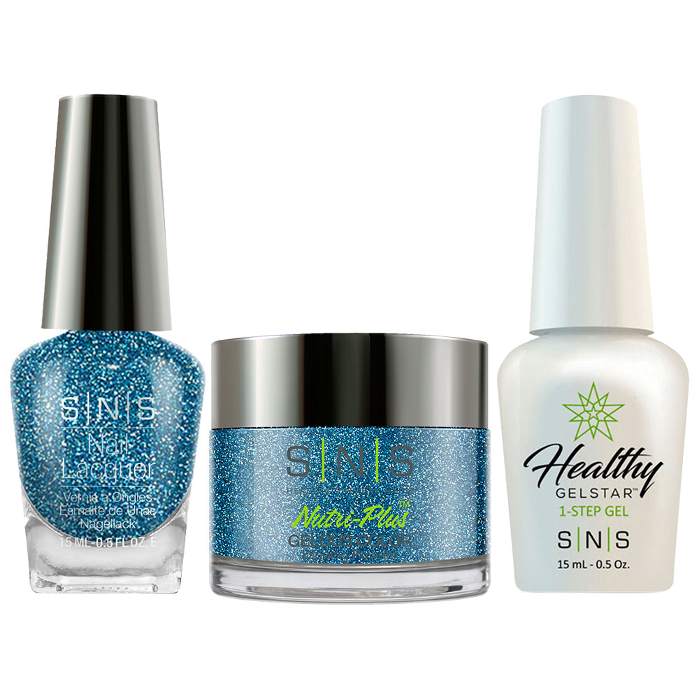 SNS 3 in 1 - AN13 Frosty Blue Star Gelous - Dip (1oz), Gel & Lacquer Matching