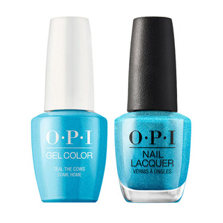 OPI Gel Nail Polish Duo Blue Colors - B54 Teal The Cows Come Home