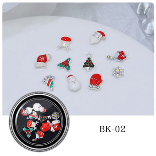 Christmas Gift Box Nail Sequins Snowflakes Nail Art Decorations Nail Accessories - BK02