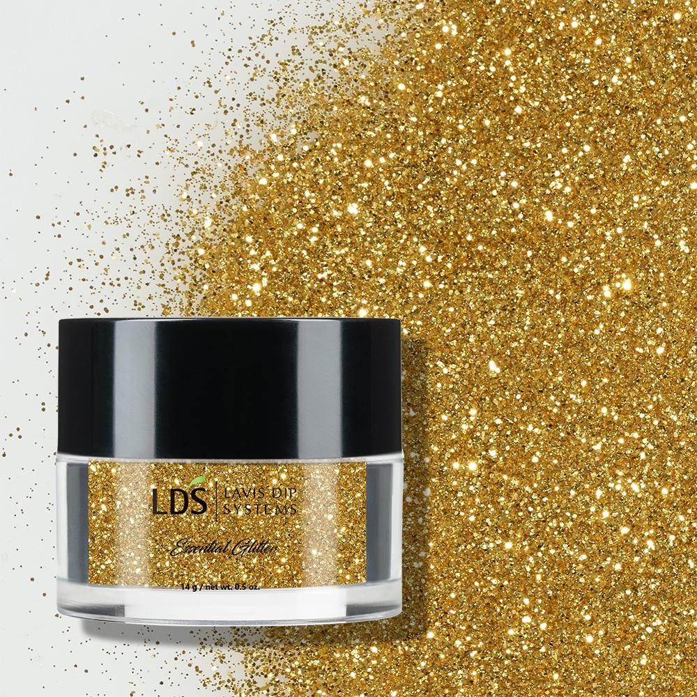 LDS Holographic Fine Glitter Nail Art - DB21 - Golden 0.5 oz
