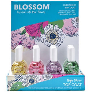 Blossom High Shine Top Coat Display 12pc