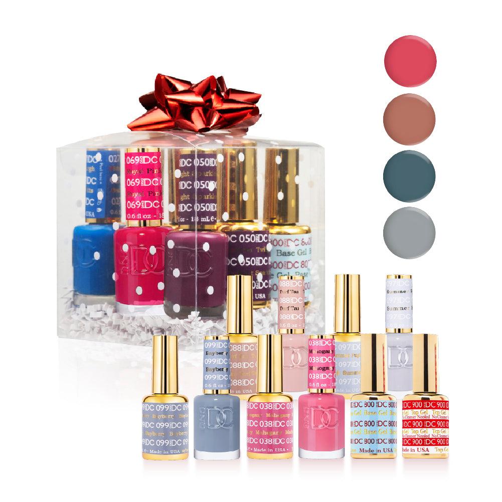 DND DC Holiday Gift Bundle: 4Gel & Lacquer, 1 Base Gel, 1 Top Gel - 038, 088, 097, 099