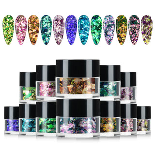 LDS Chameleon Glitter Nail Art (12 colors): CL01-CL12