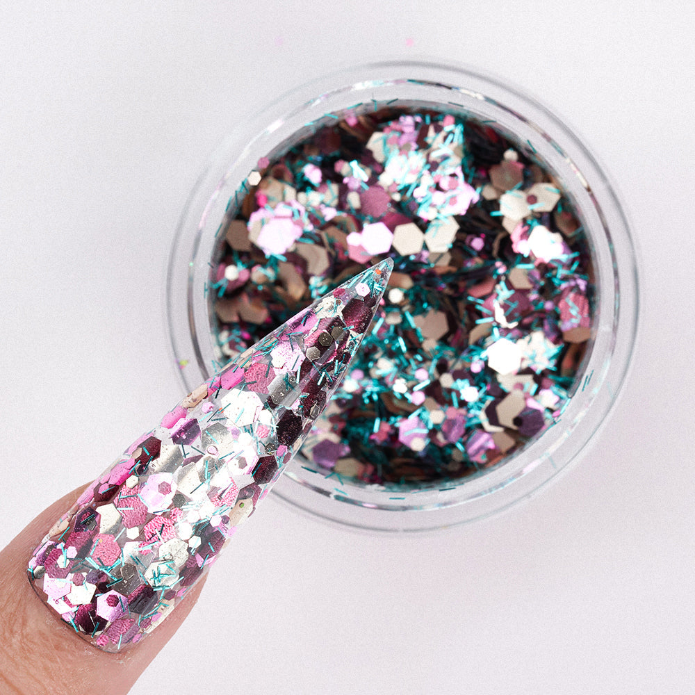 LDS Confetti Glitter Nail Art - CF04 - Moon Prism - 0.5 oz