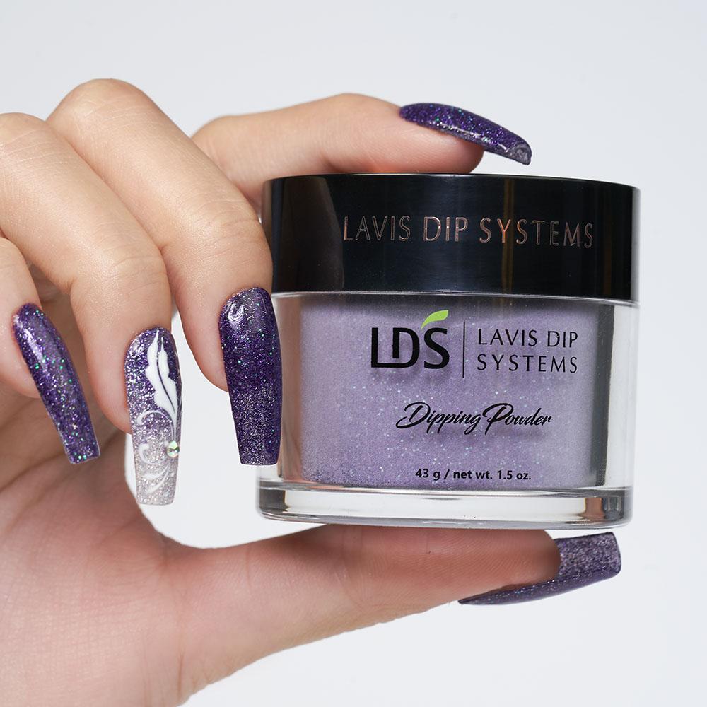  LDS Glitter Purple Dipping Powder Nail Colors - 164 We Could Runaway by LDS sold by Lavis Dip Systems Inc
