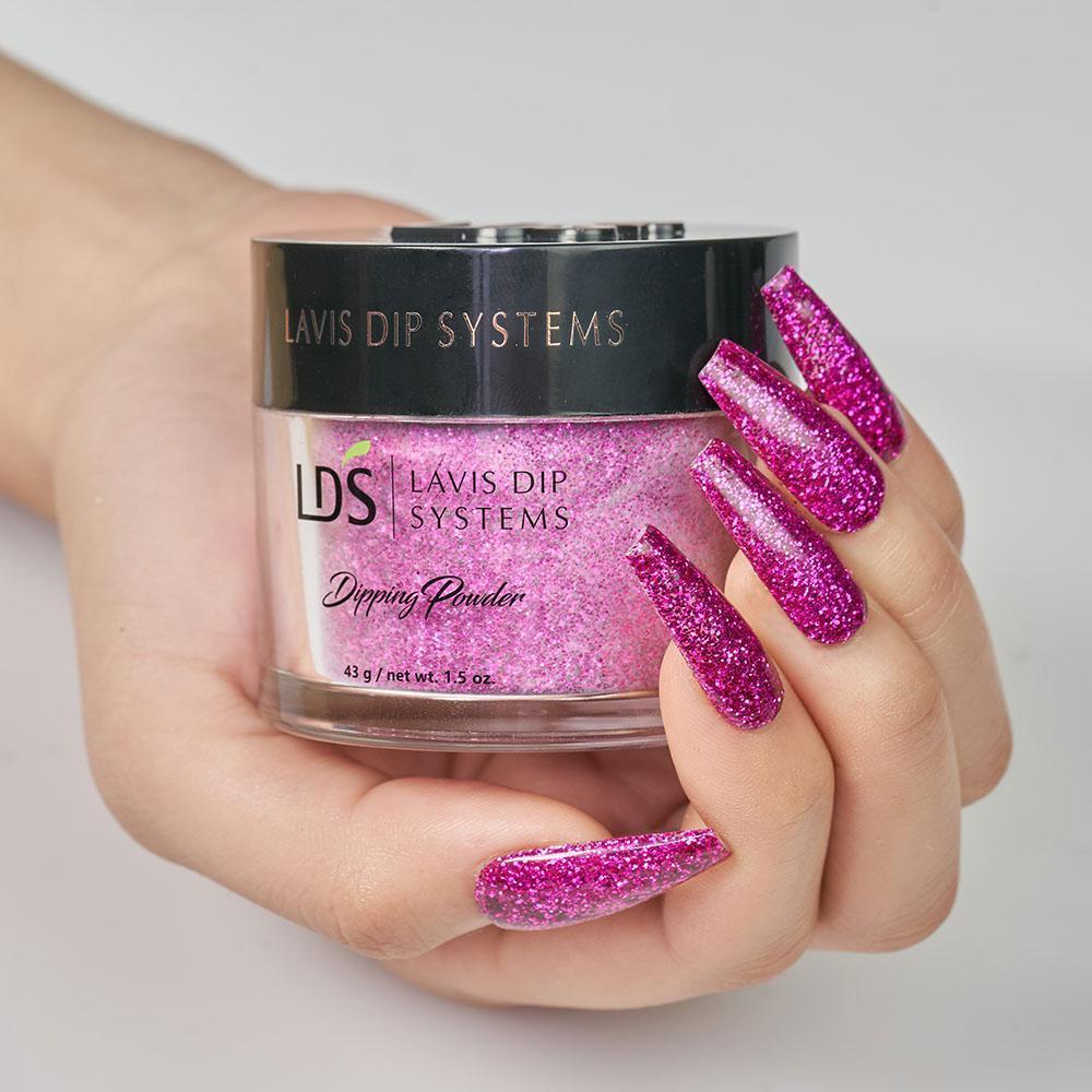 LDS Glitter Pink Dipping Powder Nail Colors - 169 Star Memoir