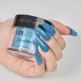  LDS Blue Glitter Dipping Powder Nail Colors - 170 Young Attitude by LDS sold by Lavis Dip Systems Inc