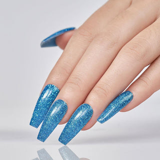  LDS Blue Glitter Dipping Powder Nail Colors - 170 Young Attitude by LDS sold by Lavis Dip Systems Inc