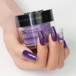  LDS Glitter Purple Dipping Powder Nail Colors - 175 Celestial by LDS sold by Lavis Dip Systems Inc