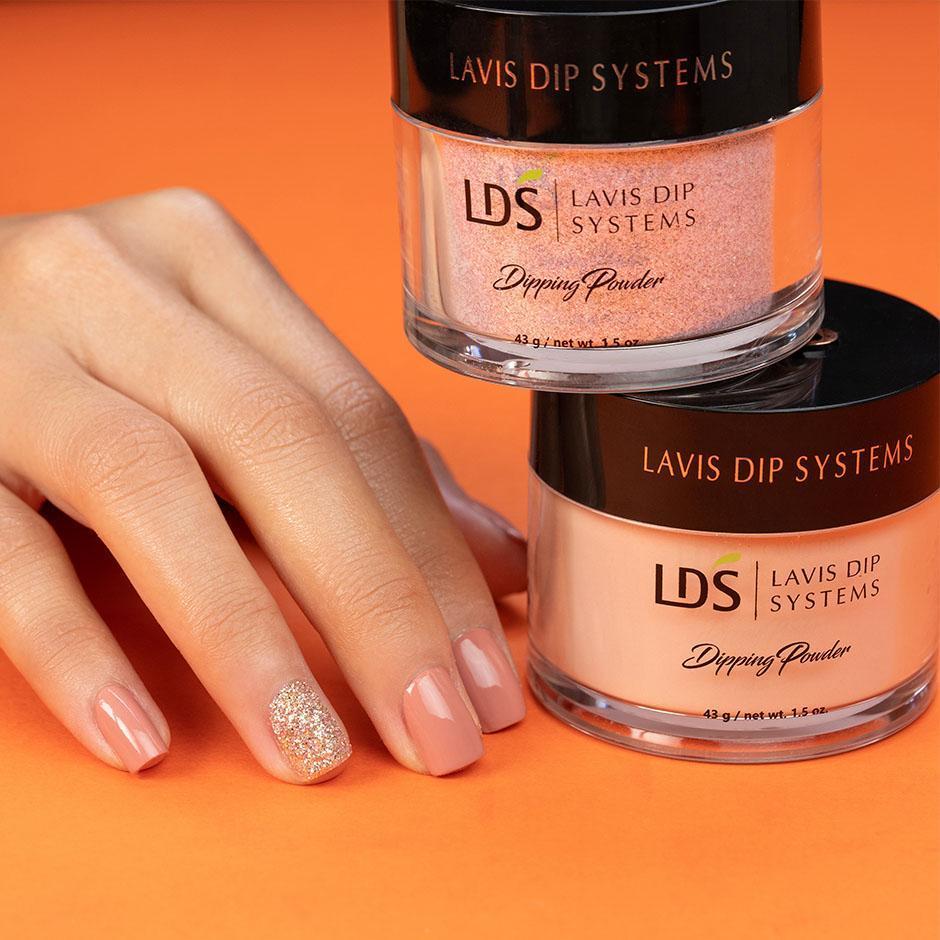 LDS Beige Coral Dipping Powder Nail Colors - 028 Salmon Glow