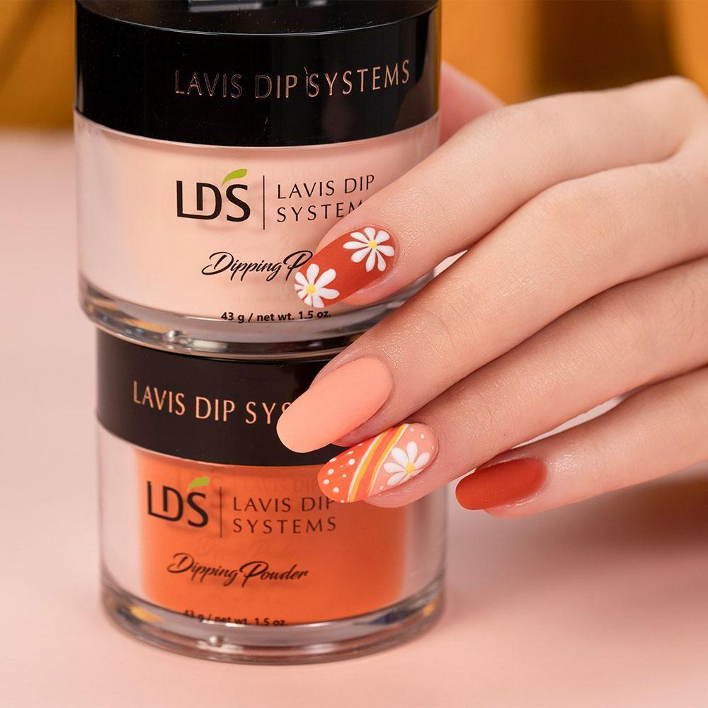  LDS Orange Dipping Powder Nail Colors - 037 Out Loud by LDS sold by Lavis Dip Systems Inc