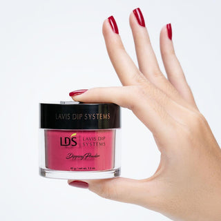 LDS Red Pink Dipping Powder Nail Colors - 038 I Lava You by LDS sold by Lavis Dip Systems Inc