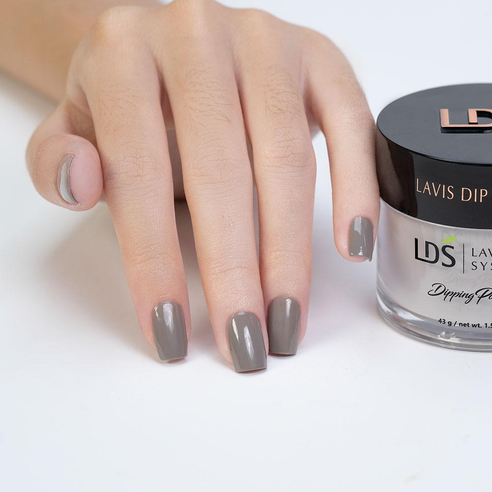 LDS Gray Dipping Powder Nail Colors - 039 Gloomy Day