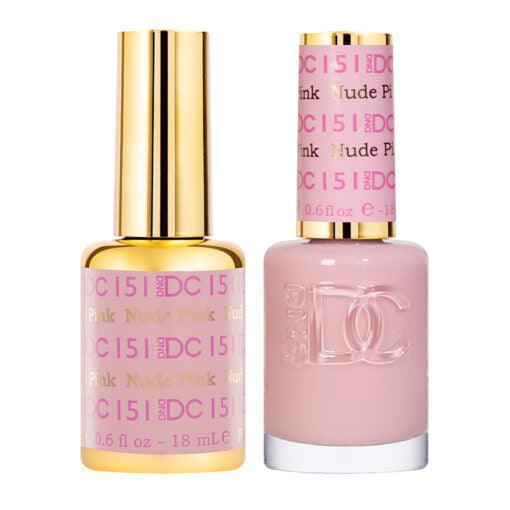 DND DC 151 Nude Pink  - DND DC Gel Polish & Matching Nail Lacquer Duo Set