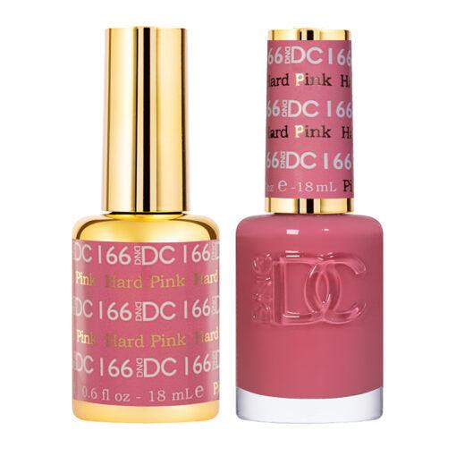 DND DC 166 Hard Pink - DND DC Gel Polish & Matching Nail Lacquer Duo Set