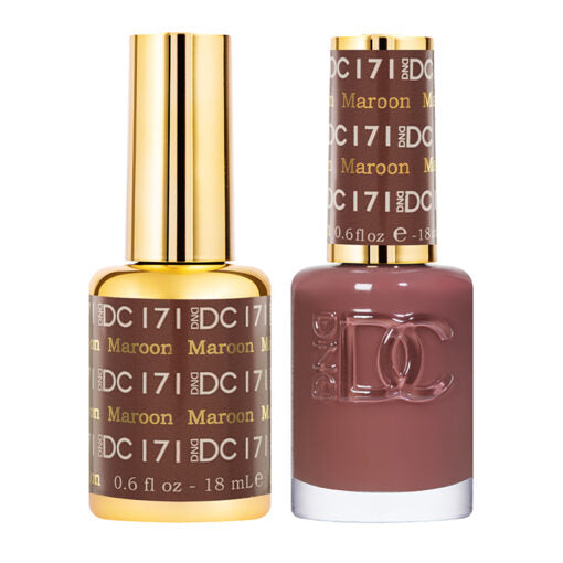 DND DC 171 Maroon - DND DC Gel Polish & Matching Nail Lacquer Duo Set