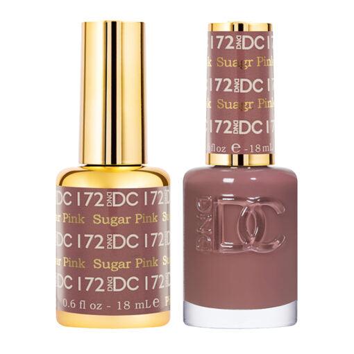 DND DC 172 Sugar Pink - DND DC Gel Polish & Matching Nail Lacquer Duo Set