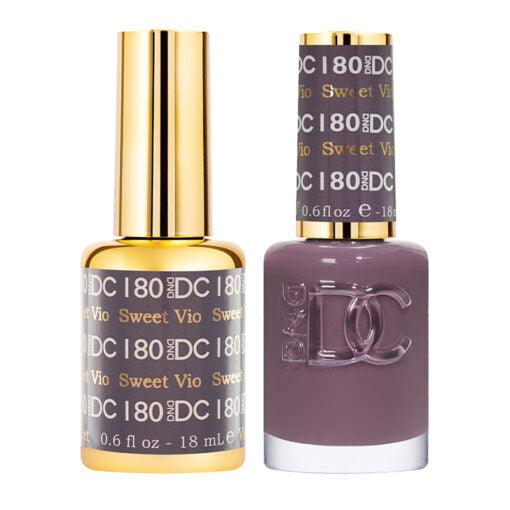 DND DC 180 Sweet Violet  - DND DC Gel Polish & Matching Nail Lacquer Duo Set