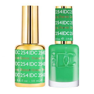  DND DC Gel Nail Polish Duo - 254 Green Colors - Forest Green