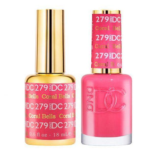 DND DC Gel Nail Polish Duo - 279 Pink Colors - Coral Bells
