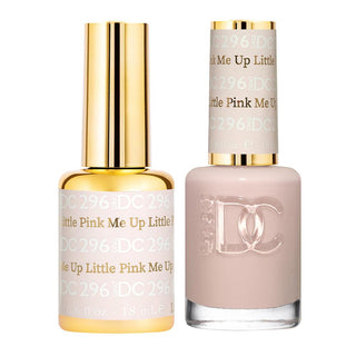 DND DC 296 Little Pink Me Up - DND DC Gel Polish & Matching Nail Lacquer Duo Set
