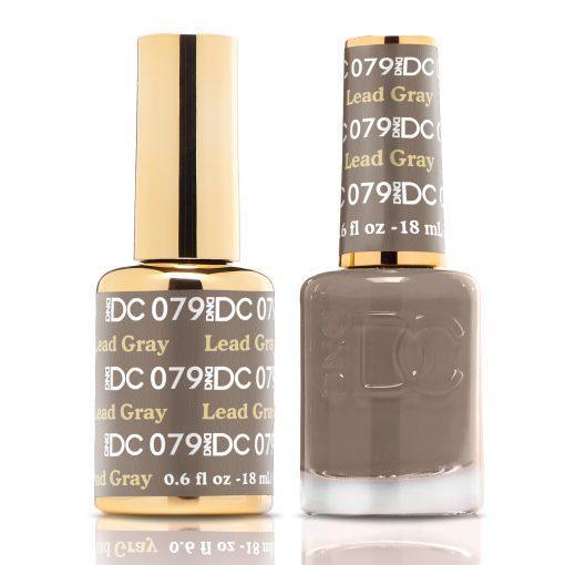 DND DC Gel Nail Polish Duo - 079 Gray Colors - Lead Gray