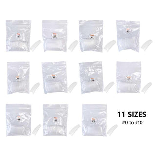 DND Clear Tip Set of 11 Sizes: #0,1,2,3,4,5,6,7,8,9,10