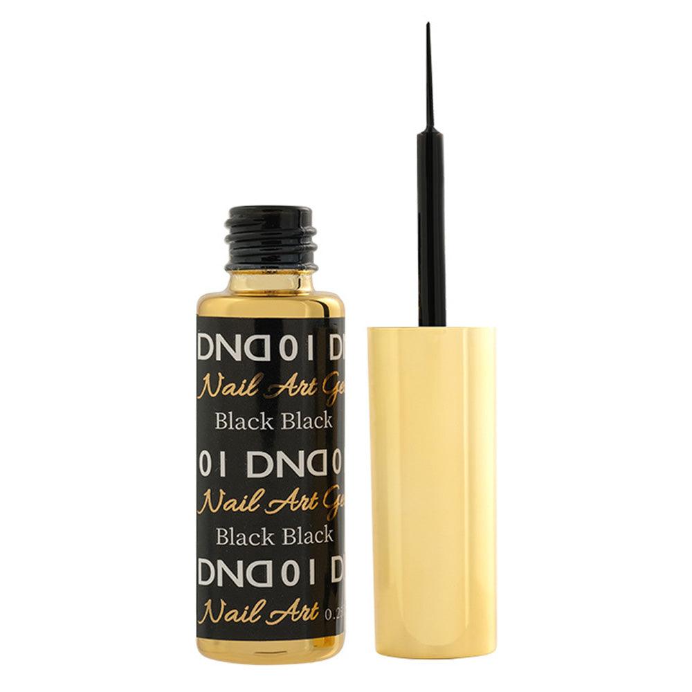 DND 01 Black - Line Art Gel DND - Daisy Nail Designs