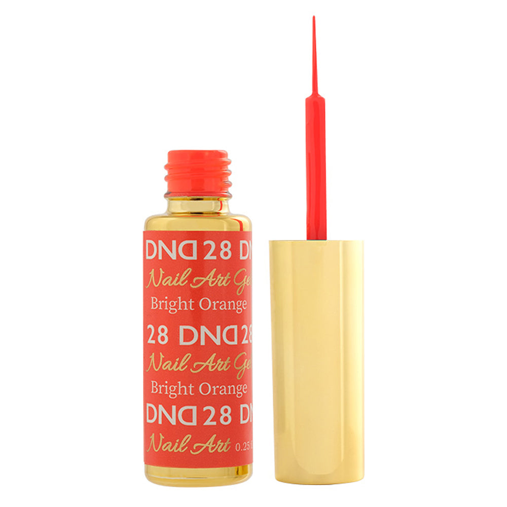 DND 28 Bright Orange - Line Art Gel DND - Daisy Nail Designs