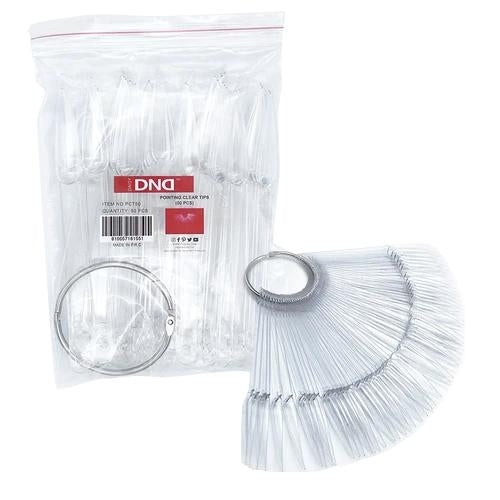 DND Stiletto Nail Tips Set - 50 pcs - Clear