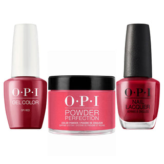 OPI 3 in 1 - L72 OPI Red - Dip, Gel & Lacquer Matching