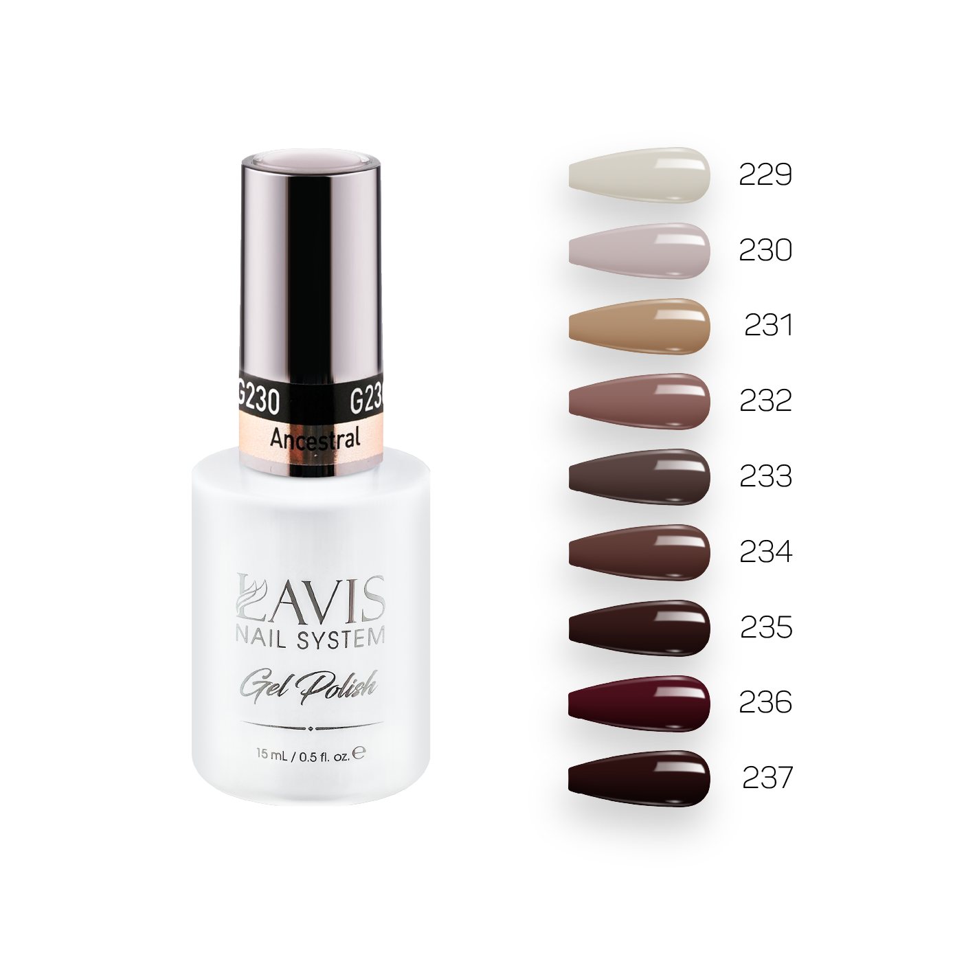  Lavis Gel Fall Winter Set G1 (9 colors): 229, 230, 231, 232, 233, 234, 235, 236, 237
