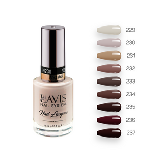  Lavis Healthy Nail Lacquer Fall Winter Set N1 (9 colors): 229, 230, 231, 232, 233, 234, 235, 236, 237