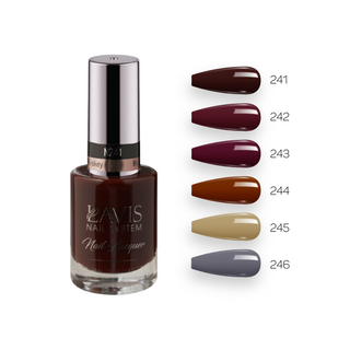 Lavis Healthy Nail Lacquer Fall Winter Set N2 (6 colors): 241, 242, 248, 244, 245, 248