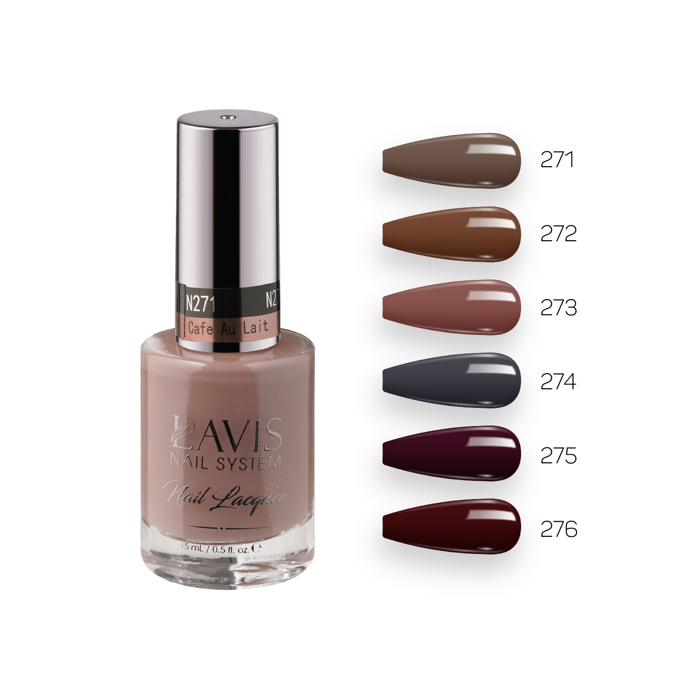  Lavis Healthy Nail Lacquer Fall Winter Set N6 (6 colors): 271, 272, 278, 274, 275, 278