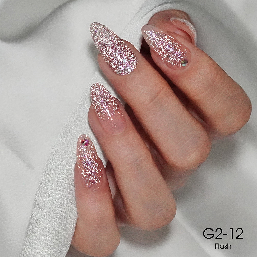 LAVIS Glitter G02 - 12 - Gel Polish 0.5 oz - Pillow Talk Collection